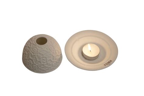 candle holder fendi|FENDI White Ceramic Candle Holder .